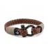Constantin Maritime Wristband out of leather, brown