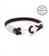Constantin Maritime Wristband out of Sailing Rope, Black with Swarovski