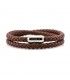 Constantin Maritime Leather Wristband, Brown